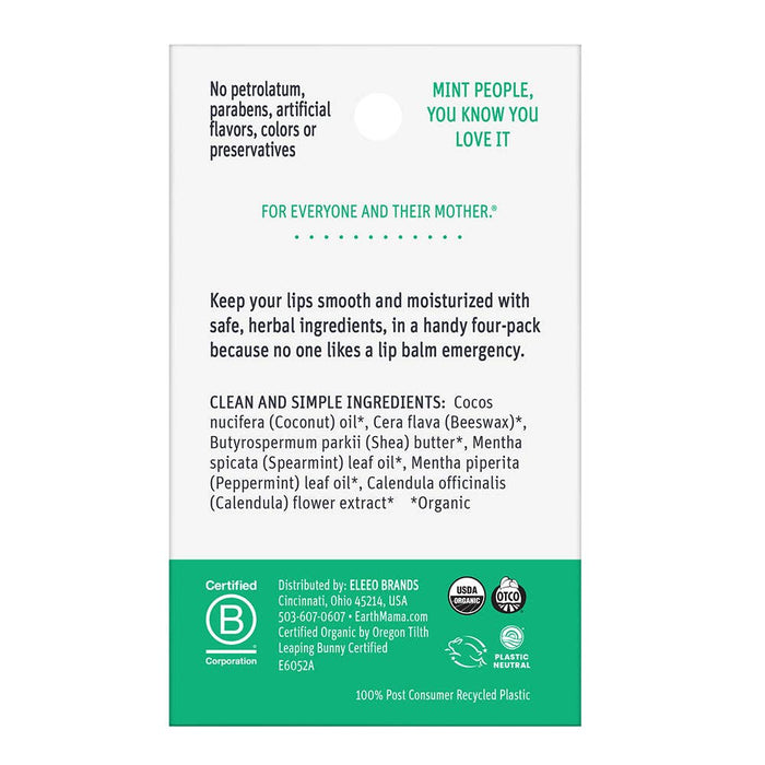 Earth Mama Organic Lip Balm Quadruplets