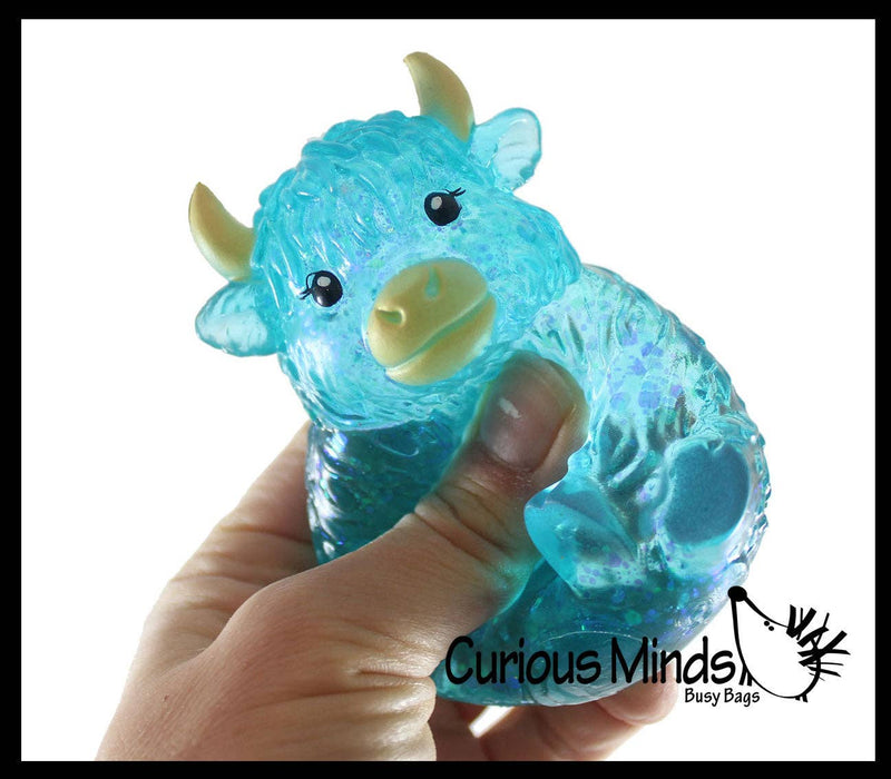 Highland Cow Shaped Ball - Thick Glue/Gel Syrup Molasses Stretch Ball