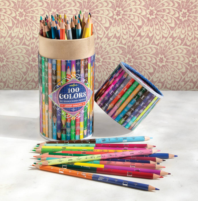 100 Colors - 50 Double-Sided Pencils