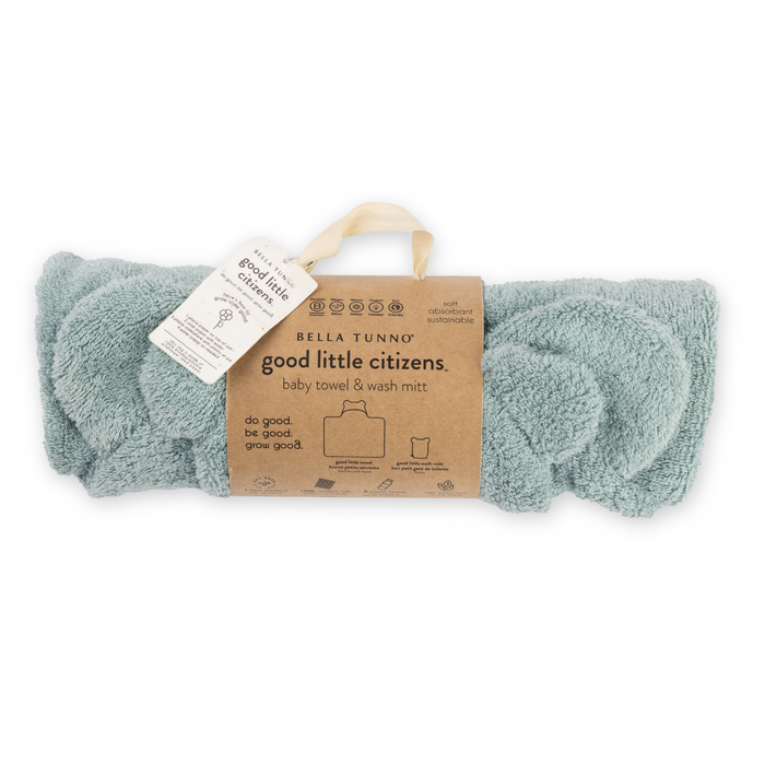 Hooded Towel + Wash Mitt Set