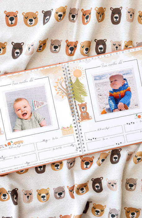 Teddy Bears Picnic Luxury First Year Baby Memory Book