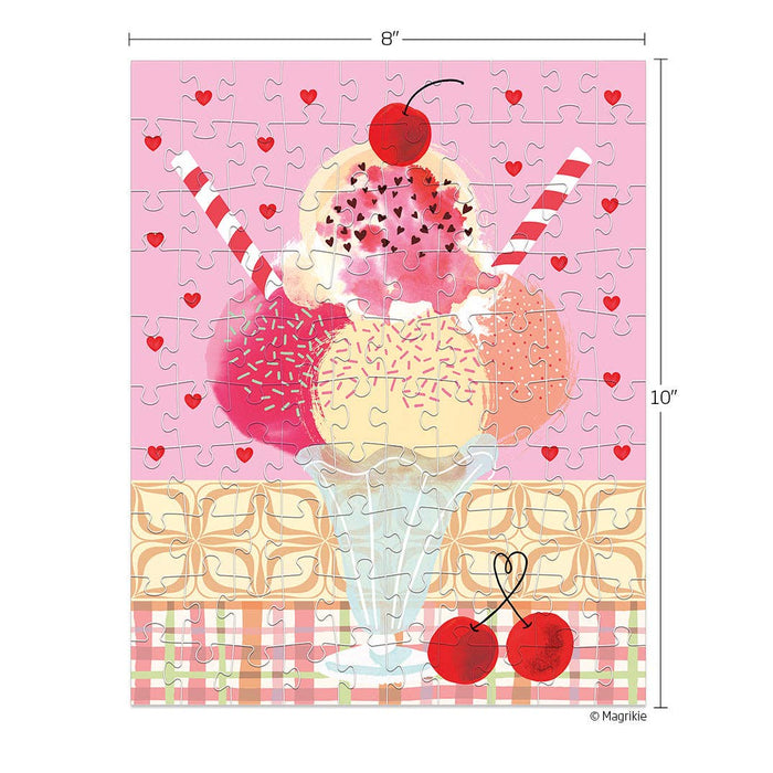 Cherry Sundae 100 Piece Puzzle Snax | Easter Basket Gift