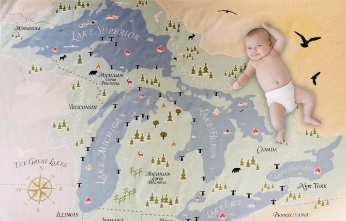 Great Lakes Baby Swaddle Blanket