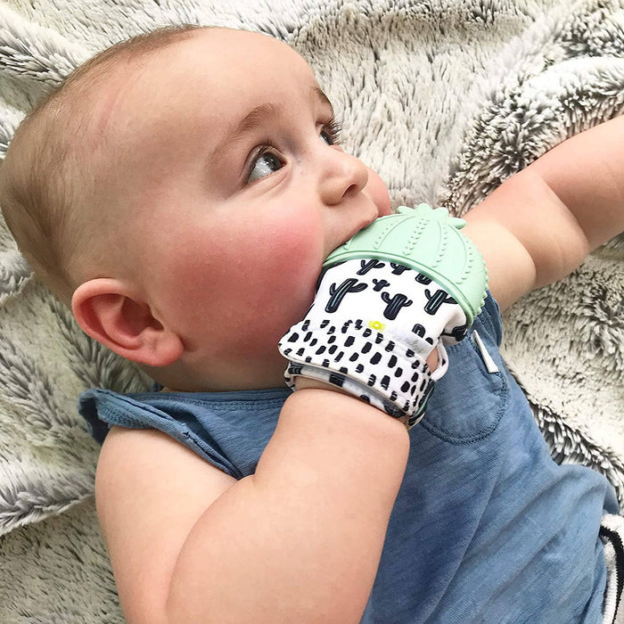 Itzy Mitt™ Silicone Teething Mitts: Bow