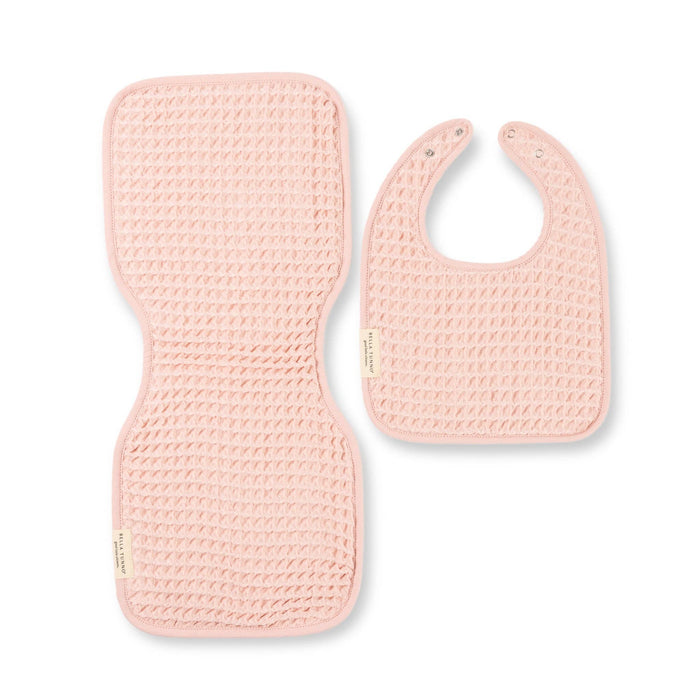 Reversible Bib + Burp Set Blush