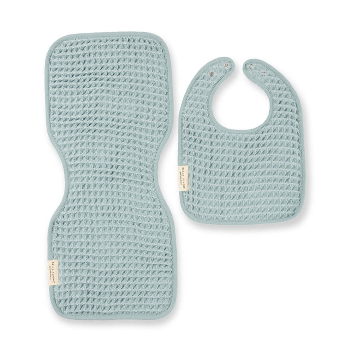 Reversible Bib + Burp Set Fog