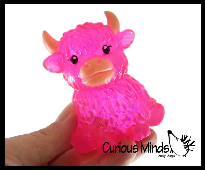 Highland Cow Shaped Ball - Thick Glue/Gel Syrup Molasses Stretch Ball