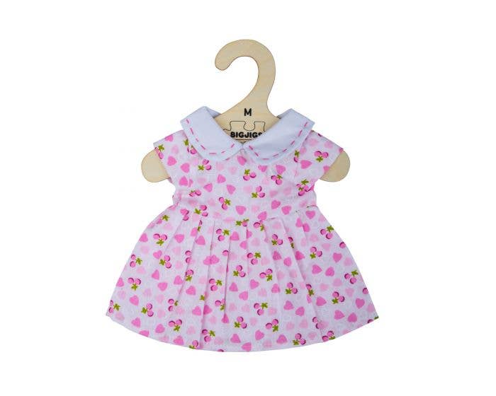 Pink dress with pink hearts - Medium