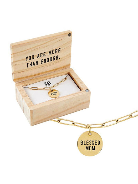 Blessed Mom Link Necklace