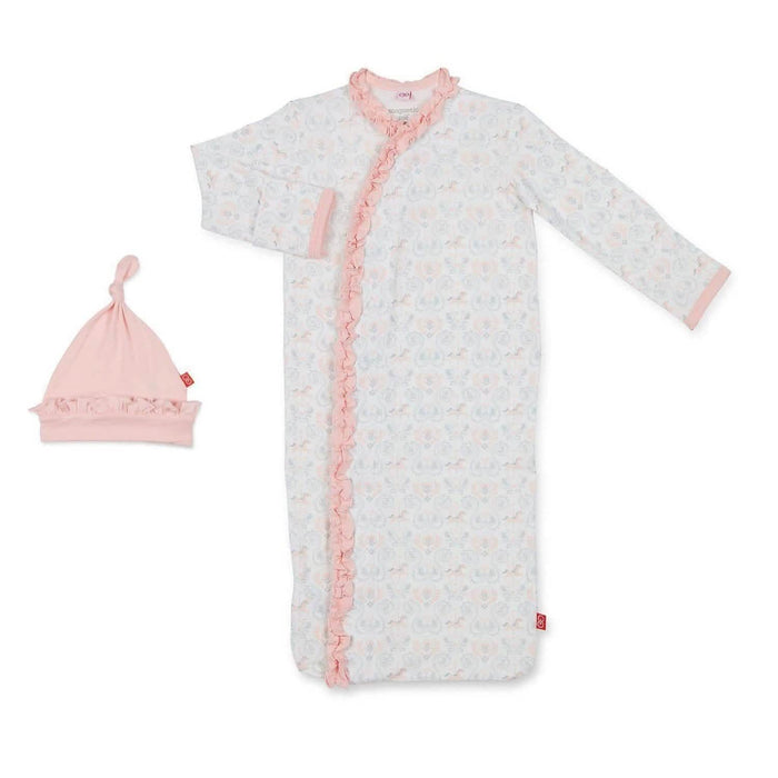 Carousel Magnetic Gown + Hat NB-3 Months