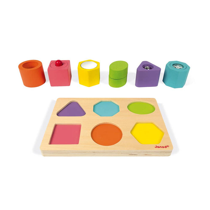 I Wood | Shapes & Sounds | 6 Block Puzzle | 12 Months+