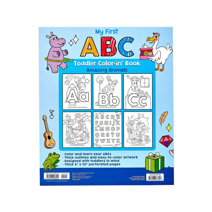 My First ABC: Toddler Color-in' Book - Amazing Animals (8" x