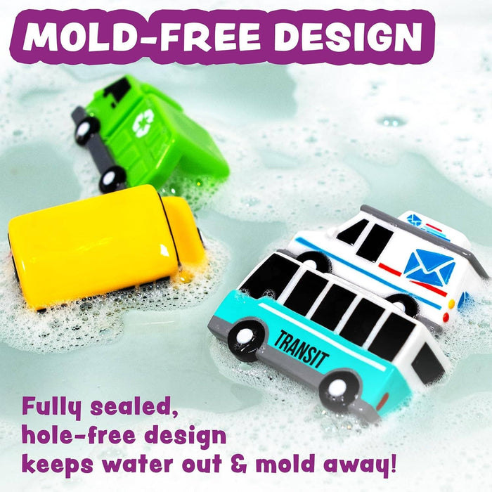 Tub Works® Vehicles™ Bath Toys 6pk