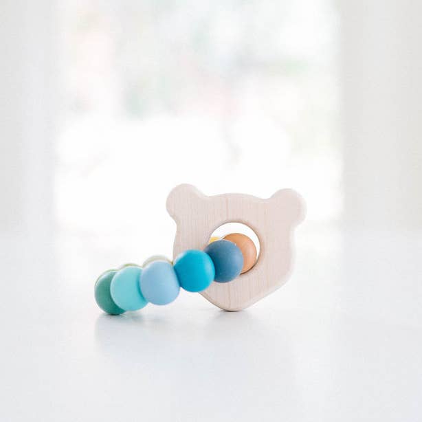 Mini Bear Wooden & Silicone Teether