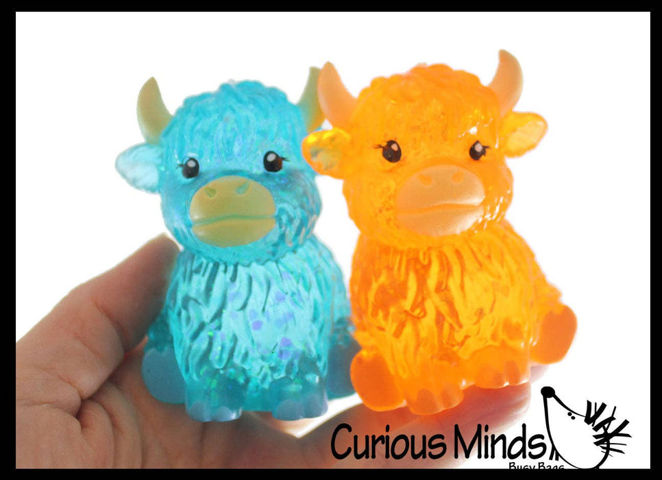 Highland Cow Shaped Ball - Thick Glue/Gel Syrup Molasses Stretch Ball