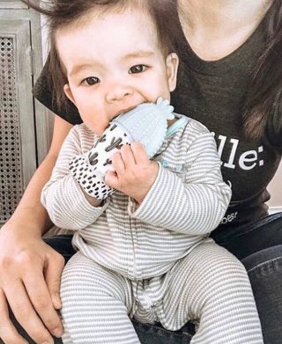 Itzy Mitt™ Silicone Teething Mitts: Bow