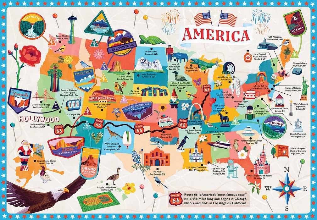 Road Trip America 1000 Piece Kids Puzzle