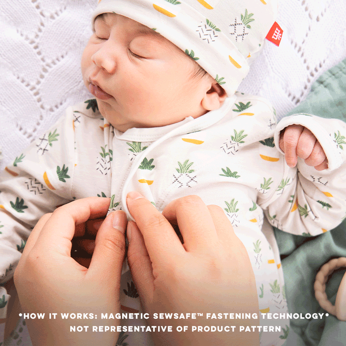 Doeskin Tan Magnetic Gown + Hat NB-3 Months