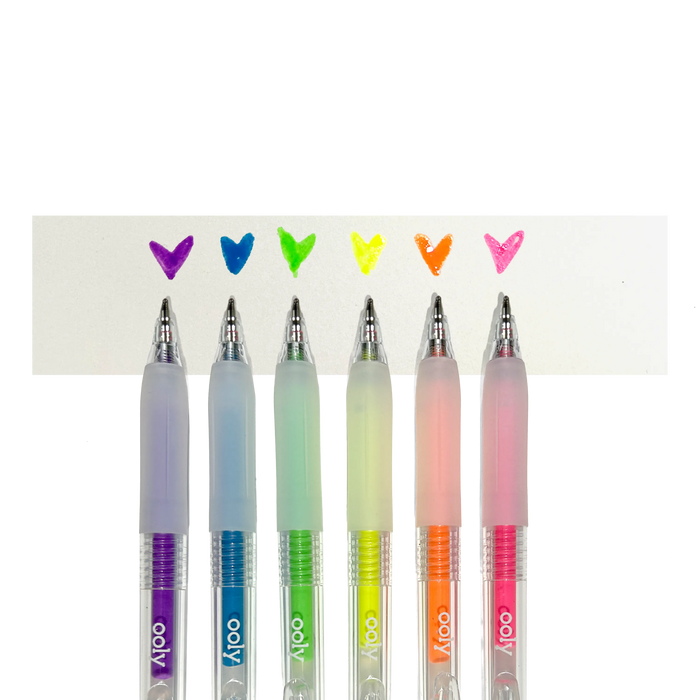 Jelly Gloss: Neon Multi-Surface Deco. Gel Pens (Set of 6)