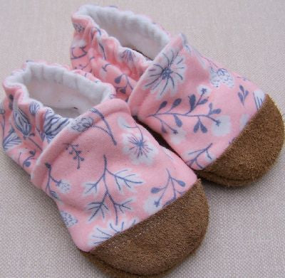 Organic Cotton Slippers Pink Sugar Floral