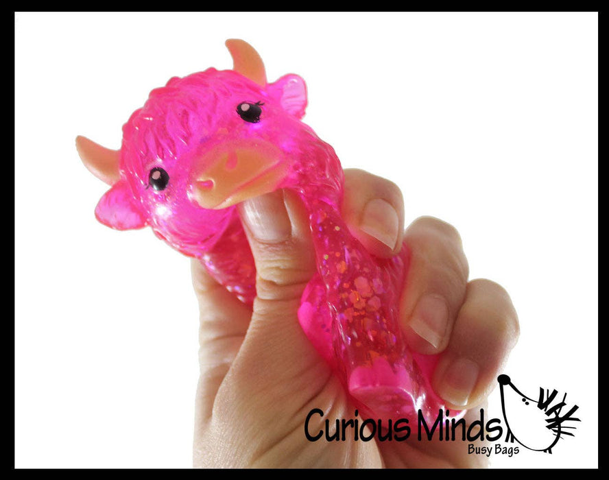 Highland Cow Shaped Ball - Thick Glue/Gel Syrup Molasses Stretch Ball