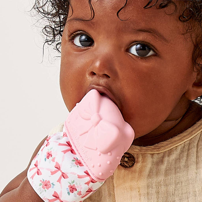 Itzy Mitt™ Silicone Teething Mitts: Bow