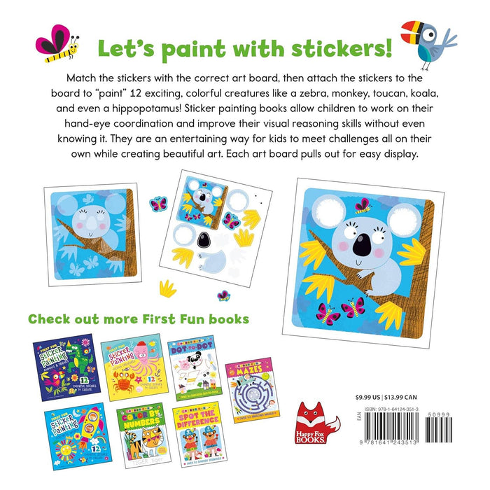 First Fun Sticker Painting:  WILD ANIMALS