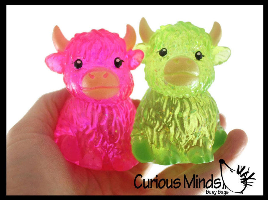 Highland Cow Shaped Ball - Thick Glue/Gel Syrup Molasses Stretch Ball