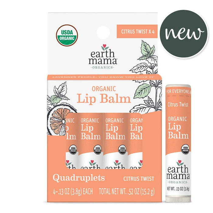 Earth Mama Organic Lip Balm Quadruplets