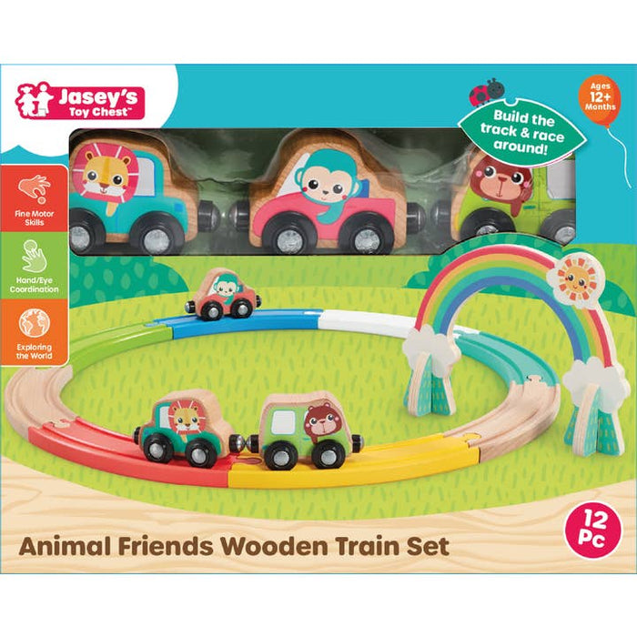 Animal Friends Wooden Train Set