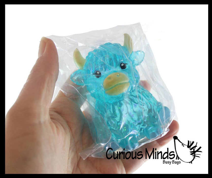 Highland Cow Shaped Ball - Thick Glue/Gel Syrup Molasses Stretch Ball