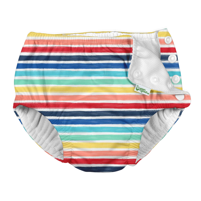 Snap Reusable Absorbent Swimsuit Diaper - Fresh Prints