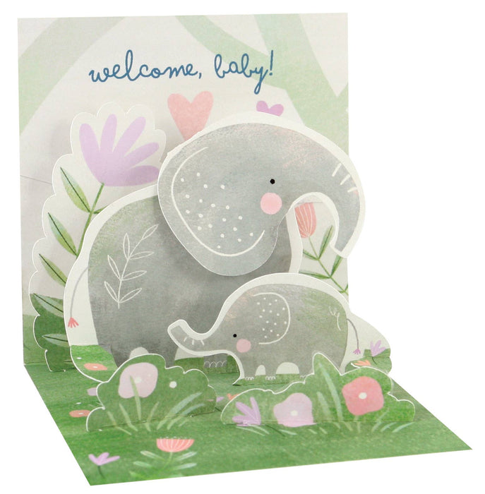 Pop-Up Greeting Card- (Cute Baby Elephant)