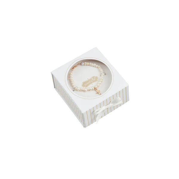 Silver Boxed Cross Bracelet