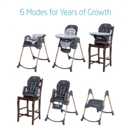 maxi cosi baby chair Maxi-Cosi Minla 6-in-1 High Chair (Classic Graphite)