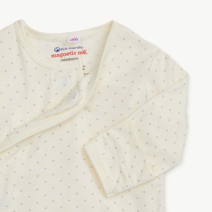 Pin Dot Cream Magnetic Kimono Set