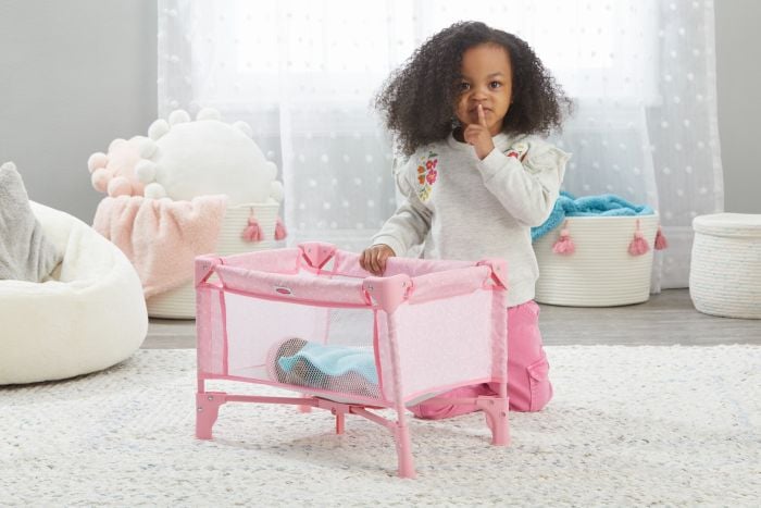 Pink Hearts Pack and Play
