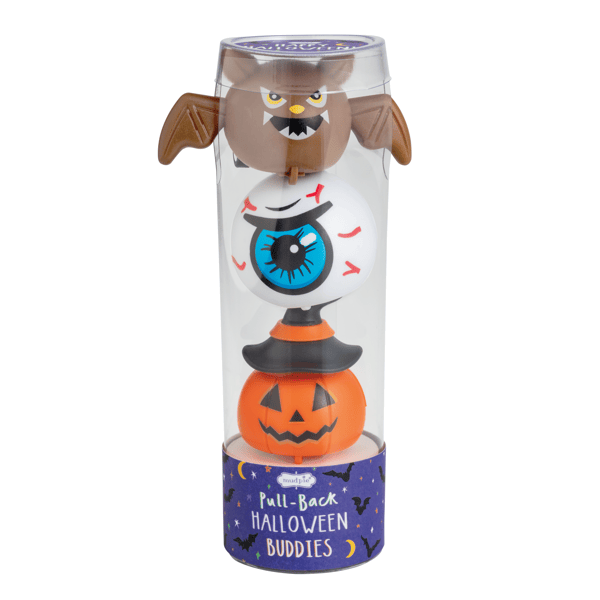 Halloween Pull Back Toys - Pumpkin/Bat/Eyeball