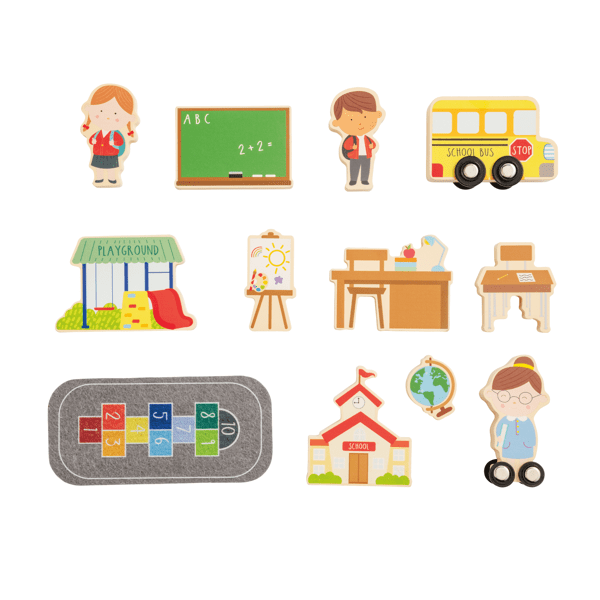 School Wooden Toy Set