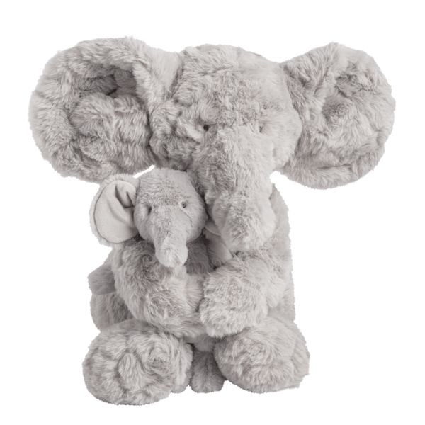 Elephant Mom & Baby Plush