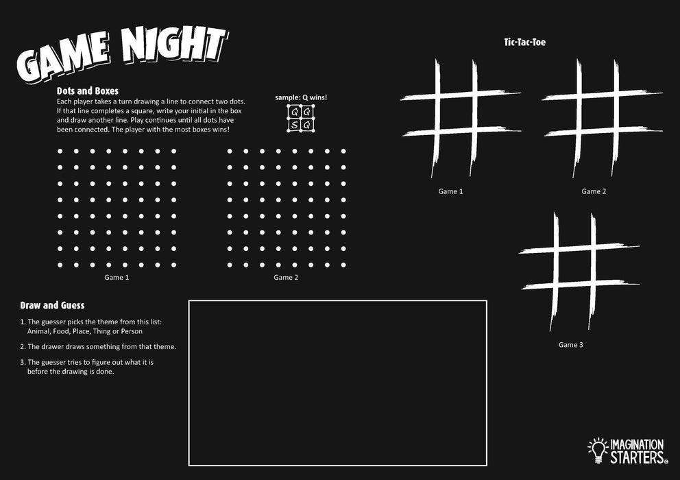 Chalkboard Placemat- Game Night