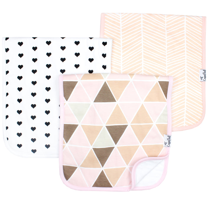 Burp Cloth 3pk- Blush