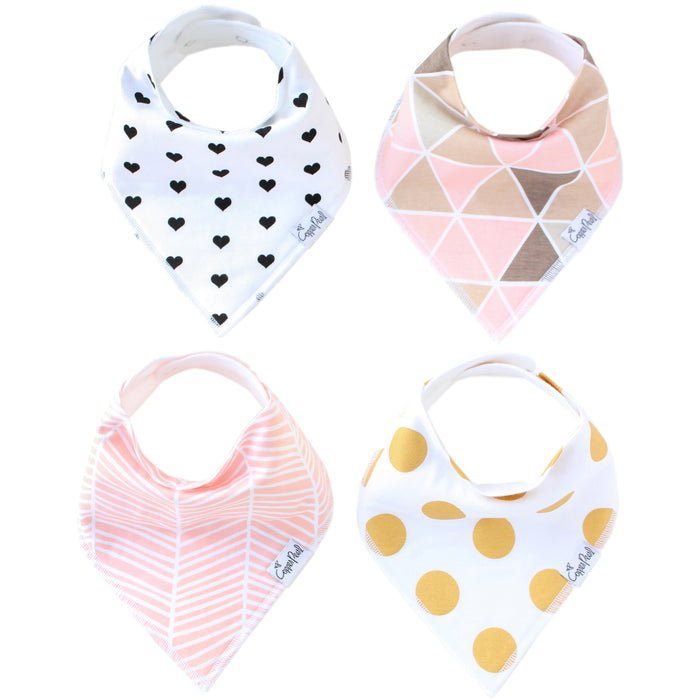 Bandana Bib 4pk- Blush
