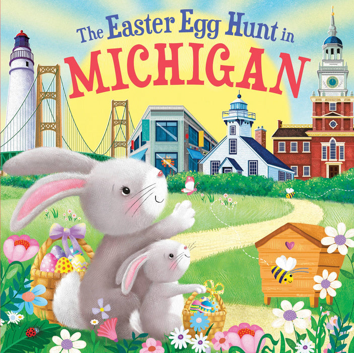 The Easter Egg Hunt in Michigan Hardcover Book