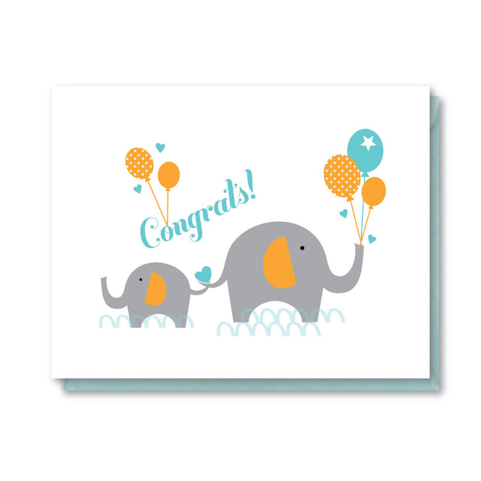 Baby Card- Elephants