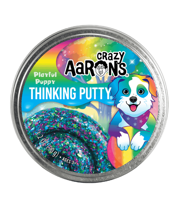 Crazy Aaron's Thinking Putty 4" Tin- Playful Puppy