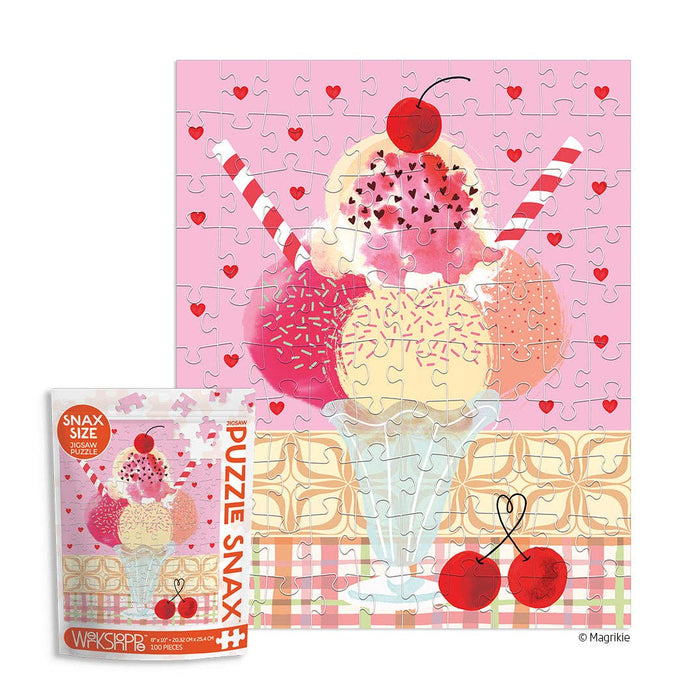 Cherry Sundae 100 Piece Puzzle Snax | Easter Basket Gift