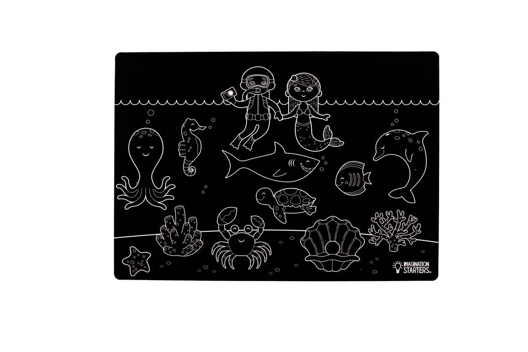 Chalkboard Coloring Placemat- Sea