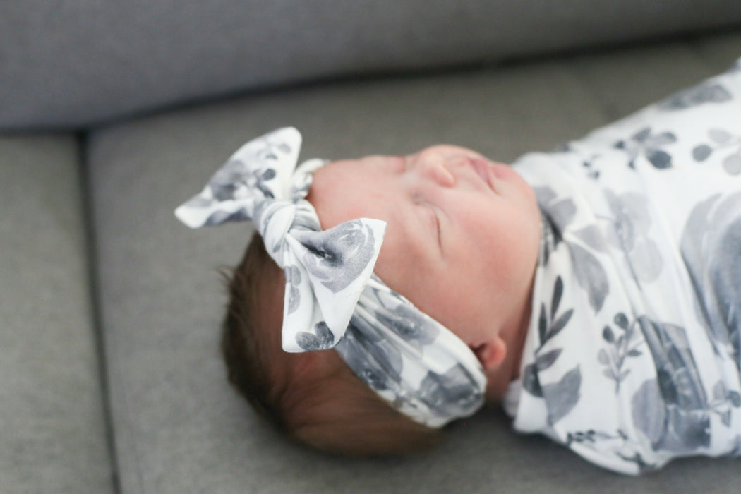Knit Headband Bow- Rowan