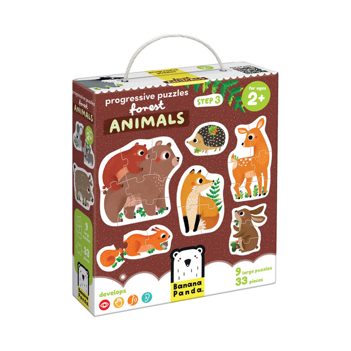 Progressive Puzzles Forest Animals for toddlers 2+